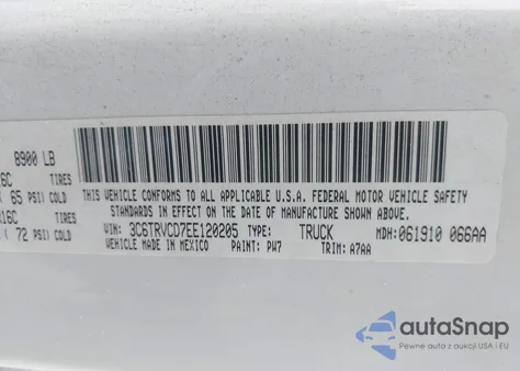 2014 Ram Promaster 2500 High Roof from USA, damaged, VIN 3C6TRVCD7EE120205